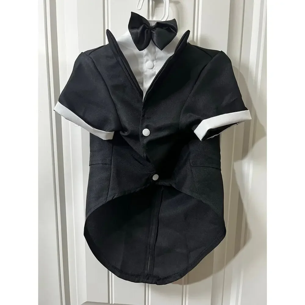 Dog Wedding Attire Dog Bow Tie Shirt for Wedding Christmas Birthday Costumes 2XL